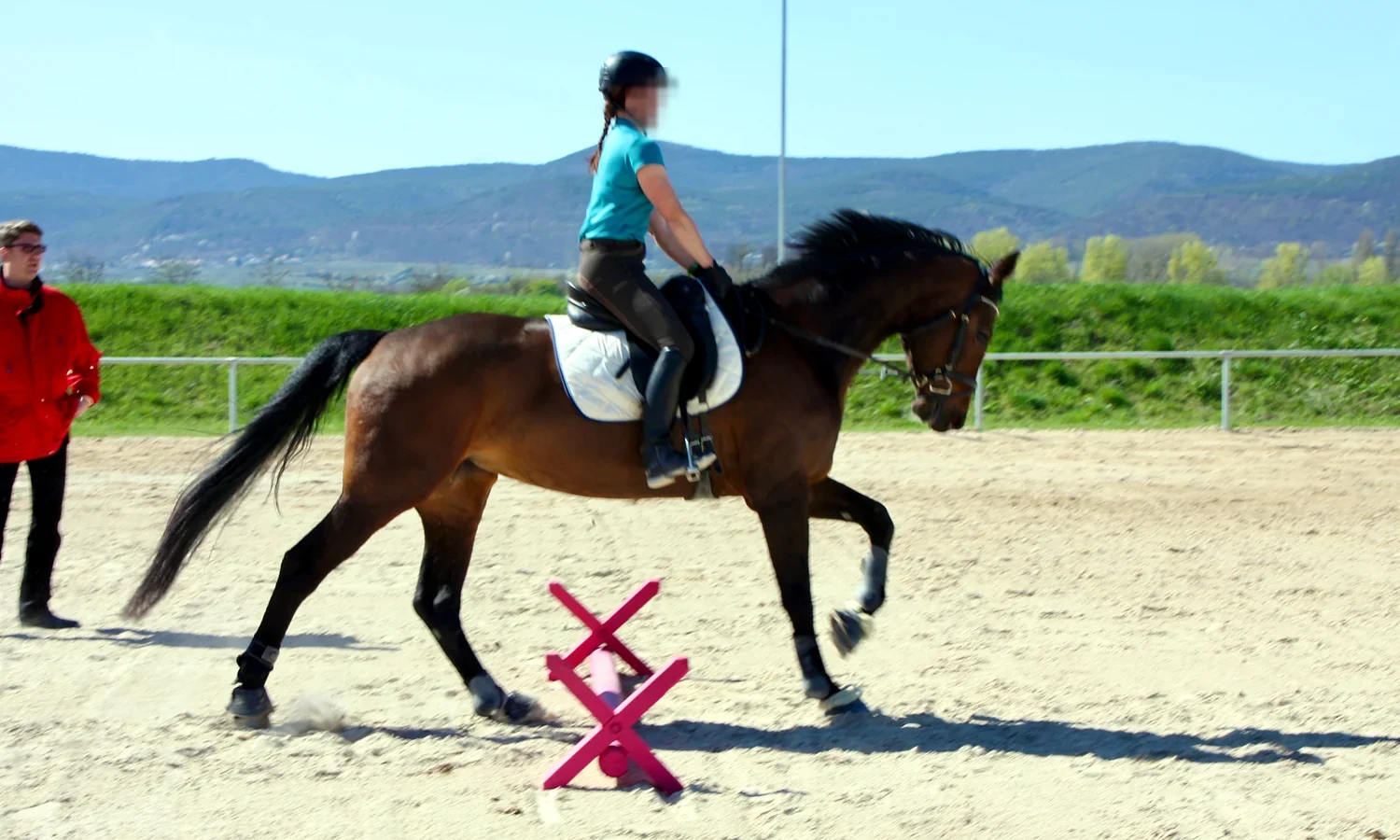 Beobachtung von Rhythmus, Balance und Hilfengebung